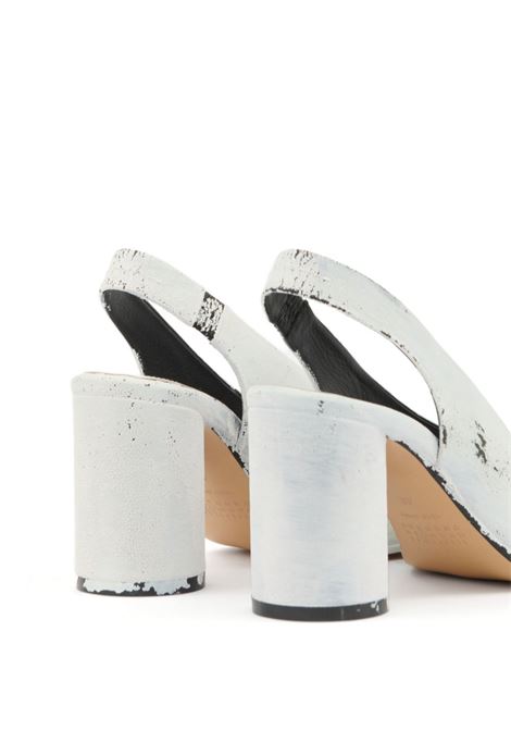 Light grey painterly-print slingback sandals MM6 Maison Margiela - women MM6 MAISON MARGIELA | S66WP0104P8306H5515